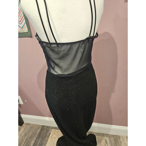 Blondie nites jaslene black formal sparkle maxi junior 11 womens medium y2k - Picture 3 of 10